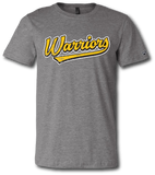 Warriors Script Short Sleeve T Shirt - Pataskala Customs YS / No Customization / Heather Grey T-Shirt