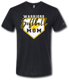 Warriors Softball Mom Short Sleeve T-Shirt - Pataskala Customs YS / No Customization / Black T-Shirt
