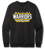 Watkins Warriors Crewneck Sweatshirt - Pataskala Customs YS / Black / No Customization Hoodie