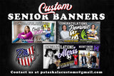 Custom Vinyl Banners Multiple Sizes - Pataskala Customs Small - 18in x 30in / Senior Banner Banners