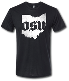 OSU Gothic Short Sleeve T Shirt - Pataskala Customs YXS / Black White Print T-Shirt