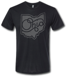 Ohio Script Short Sleeve T Shirt - Pataskala Customs YXS / Black Grey Print T-Shirt