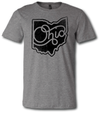 Ohio Script Short Sleeve T Shirt - Pataskala Customs YXS / Heather Grey T-Shirt
