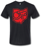 Ohio Script Short Sleeve T Shirt - Pataskala Customs YXS / Black Red Print T-Shirt
