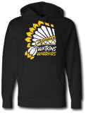 Watkins Warriors Headdress Hoodie - Pataskala Customs YXS / Black / No Customization T-Shirts