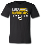 Lady Warriors Soccer Short Sleeve T Shirt - Pataskala Customs YXS / No Customization / Black T-Shirt