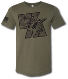 WM Camo Logo Short Sleeve T Shirt - Pataskala Customs YXS / Military Green / No Customization T-Shirt