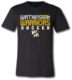 Warriors Soccer Short Sleeve T Shirt - Pataskala Customs YXS / No Customization / Black T-Shirt