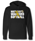 Watkins Warriors Softball Hoodie - Pataskala Customs YXS / Black / No Customization Hoodie
