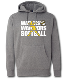 Watkins Warriors Softball Hoodie - Pataskala Customs YXS / Heather Grey / No Customization Hoodie