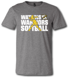 Watkins Warrior Softball Short Sleeve T Shirt - Pataskala Customs YXS / No Customization / Heather Grey T-Shirt