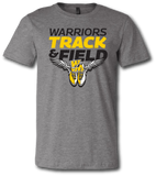 Warrior Track & Field Short Sleeve T Shirt - Pataskala Customs YXS / No Customization / Heather Grey T-Shirt