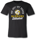Warriors Volleyball You Just Got Served Short Sleeve T Shirt - Pataskala Customs YXS / No Customization / Black T-Shirt