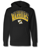 Warriors Retro Hoodie - Pataskala Customs YXS / Black / No Customization T-Shirts