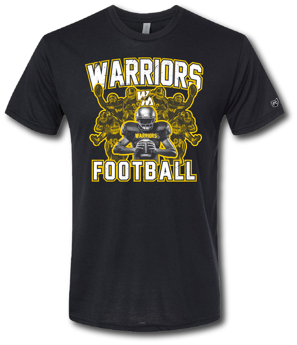 Warrior Football Montage Short Sleeve T Shirt