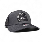 Watkins Warriors Hustle & Heart Leather Patch Mesh Snapback Trucker Hat - Pataskala Customs Default Title Hat