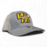 WM Reverse 3D Puff Border Embroidery Mesh Snapback Trucker Hat