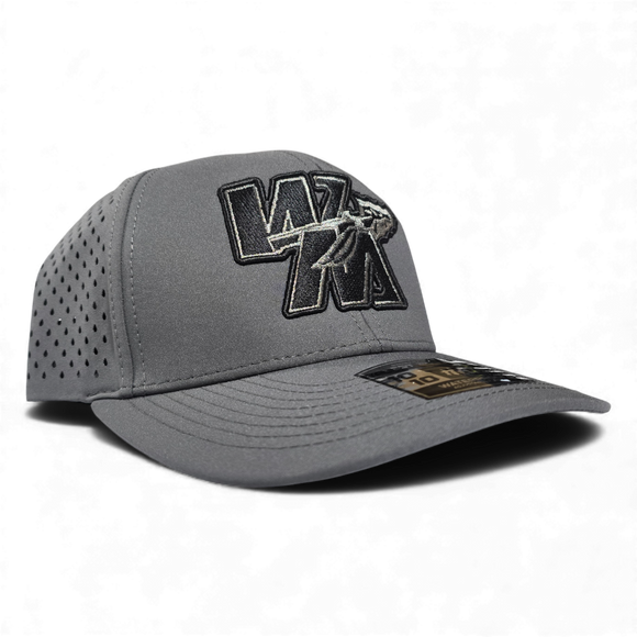 WM Blackout Reverse 3D Puff Border Embroidery 10/10 6 Panel Performance Cap