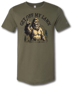 Bigfoot Get Off My Lawn Short Sleeve T-shirt