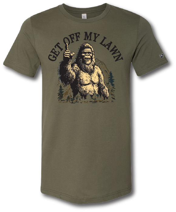 Bigfoot Get Off My Lawn Short Sleeve T-shirt