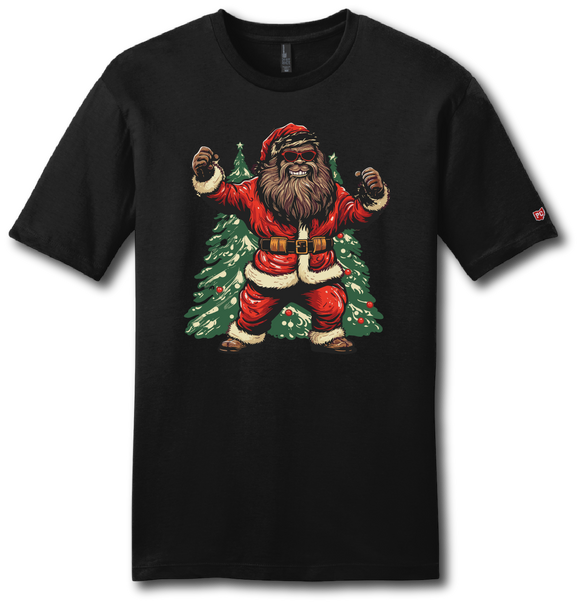 Bigfoot Santa Short Sleeve T-shirt