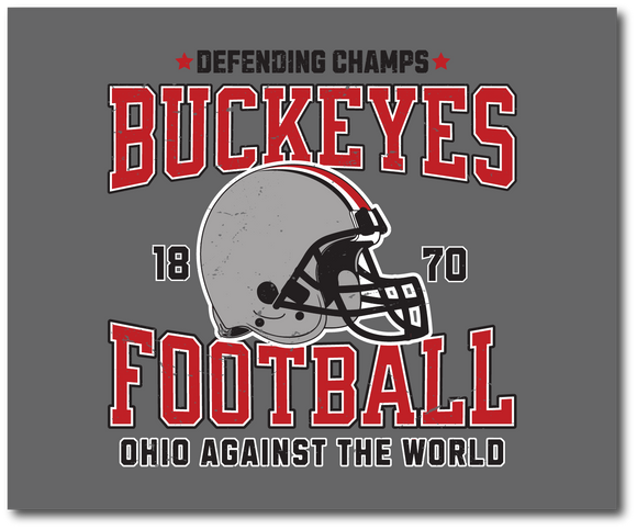 Buckeye Football Defending Champs Throw Blanket - 50in×60in