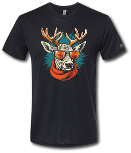 Hipster Reindeer Short Sleeve T-shirt
