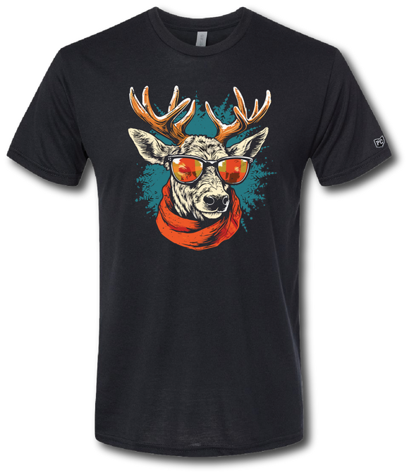 Hipster Reindeer Short Sleeve T-shirt