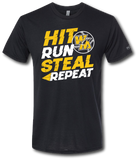 Hit Run Steal Repeat Short Sleeve T-Shirt