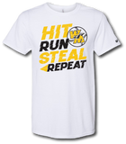 Hit Run Steal Repeat Short Sleeve T-Shirt