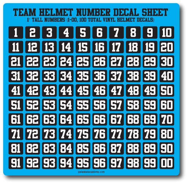 american football helmet numbers Custom Team Number Decals Sheet – Pataskala Customs Our number listing and Size:Sur mesure 190×109cm Specialized Cycling Helmet Adjustment C-Shop All