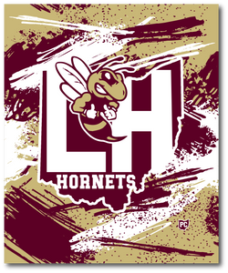 Hornets Grunge Ohio Throw Blanket - 50in×60in