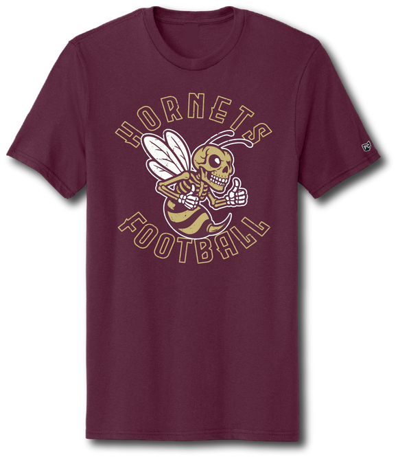 Hornets Football Skeleton Short Sleeve Tee