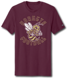 Hornets Football Skeleton Short Sleeve Tee
