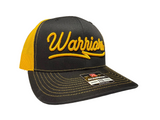 Vintage Warriors Script 3D Puff Embroidery Mesh Snapback Trucker Hat
