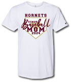 Hornets Senior Baseball Mom 2024 Short Sleeve T-Shirt