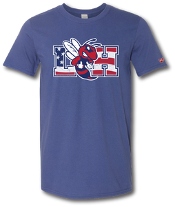 Hornets Red White and Blue Short Sleeve T Shirt