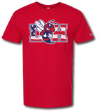 Hornets Red White and Blue Short Sleeve T Shirt