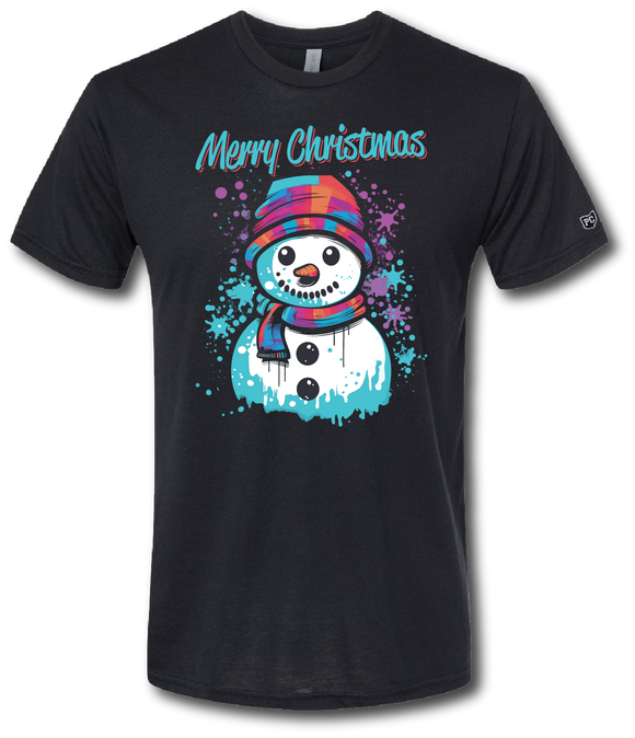 Merry Christmas Snowman Short Sleeve T-shirt