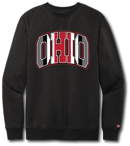 Ohio Stripes Sweatshirt - Pataskala Customs YXS / Crewneck Sweatshirts