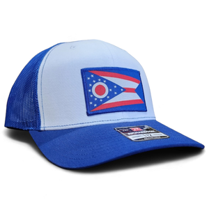 OHIO Flag Mesh Snapback Trucker Cap - Pataskala Customs Default Title Hat