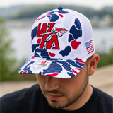 WM RWB Patriot Camo Richardson 112 Trucker Hat With Embroidered Logo