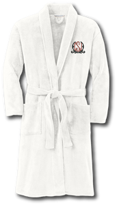 Custom Monogrammed Plush Microfleece Shawl Collar Robe