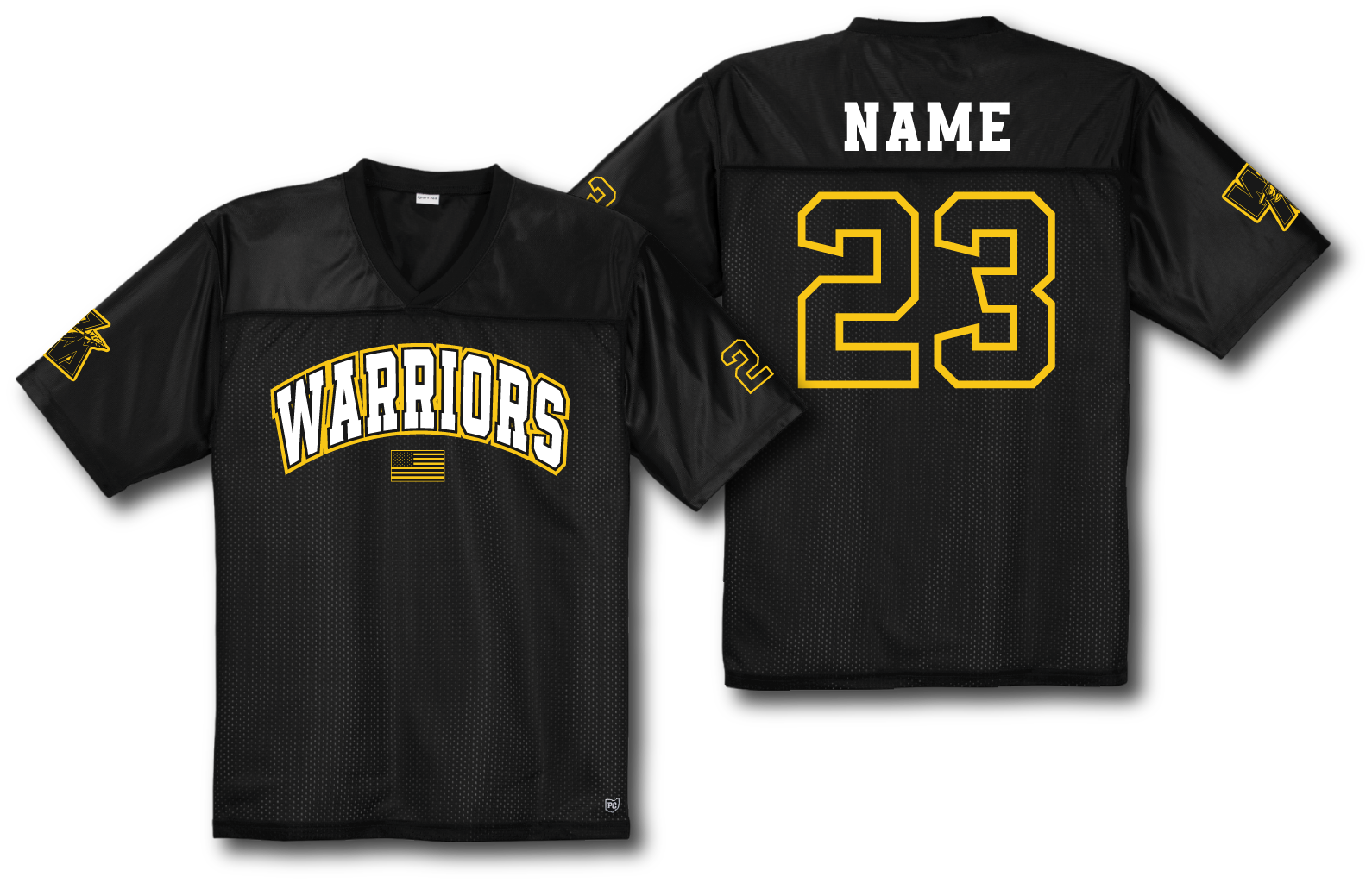 Warehouse × BRAVERY CUSTOM FOOTBALLL TEE Warriors Football Sport-Tek Fan Jersey – Pataskala Customs