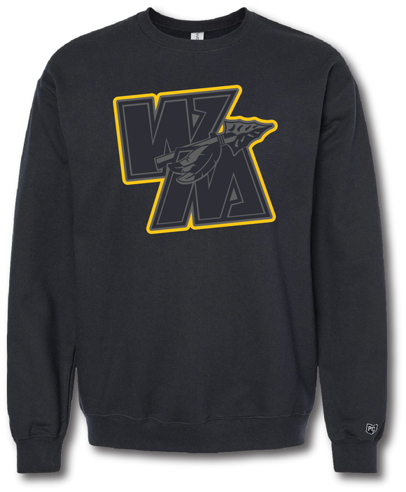 WM Blackout With Gold Outline Crewneck Sweatshirt