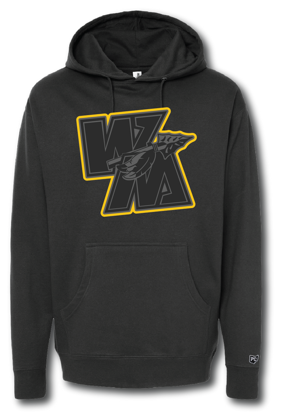 WM Blackout With Gold Outline Hoodie