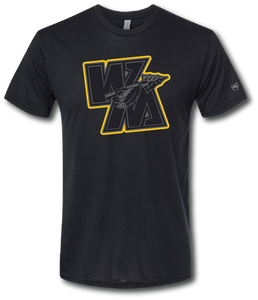 WM Blackout With Gold Outline Short Sleeve T Shirt