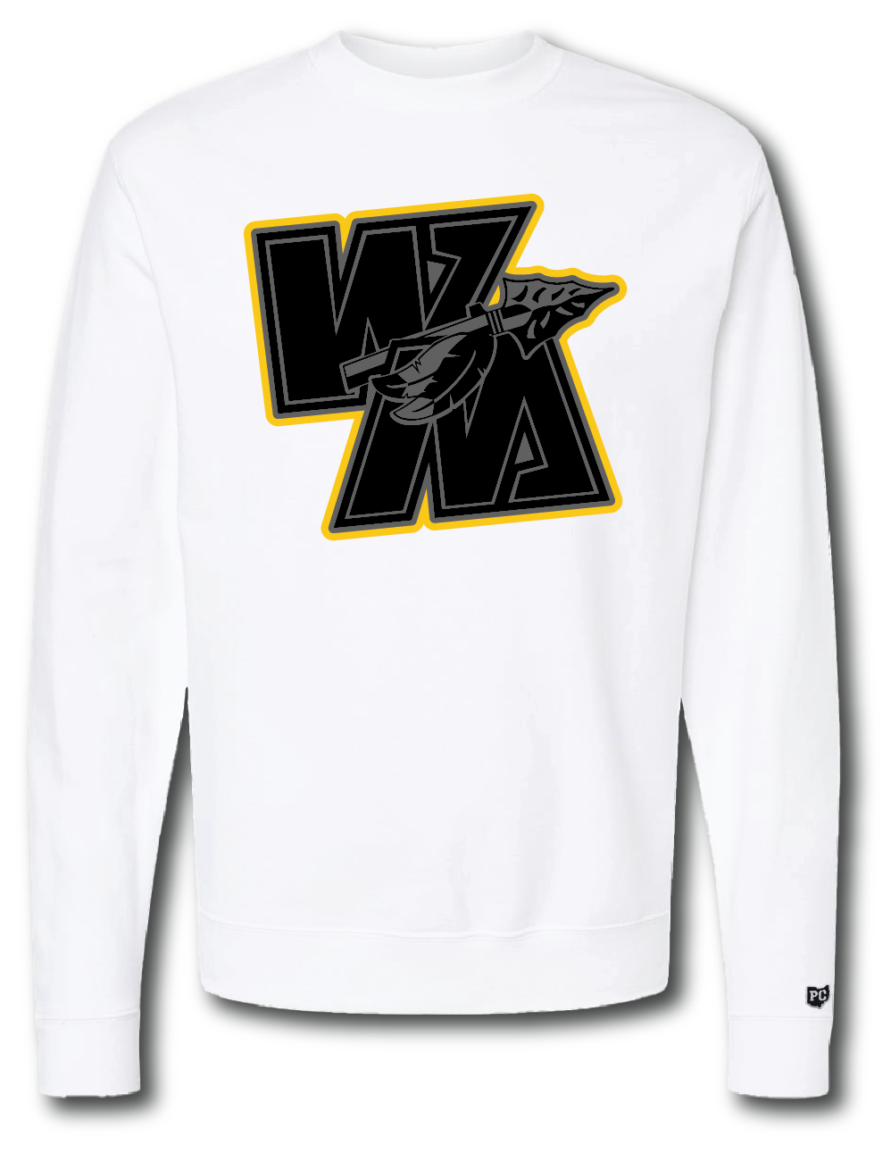 WM Blackout With Gold Outline Crewneck Sweatshirt – Pataskala Customs