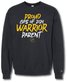 Proud Class of 2024 Warrior Parent Crewneck Sweatshirt