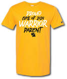 Proud Class of 2024 Warriors Parent Short Sleeve T Shirt